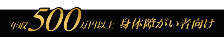 年収500万円以上 身体障がい者向け